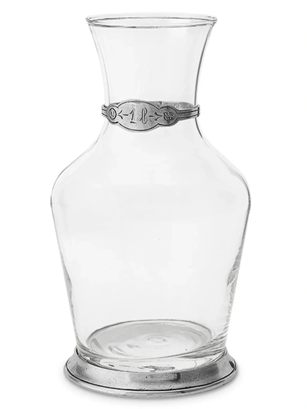 MATCH Pewter Made in Italy Glass Wine Carafe